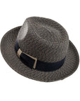 Coronado Navy Straw Sun Hat Angled View