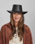 Crusher | Womens Leather Crushable Outback Hat