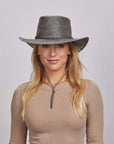 Crusher | Womens Leather Crushable Outback Hat