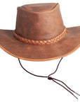 Crusher | Womens Copper Leather Crushable Outback Hat
