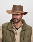 Crusher | Mens Crushable Leather Outback Hat