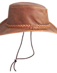 Crusher | Womens Copper Leather Crushable Outback Hat