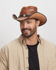 Cyclone | Mens Leather Cowboy Hat