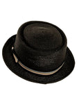 Detroit Black Porkpie Hat Angled View