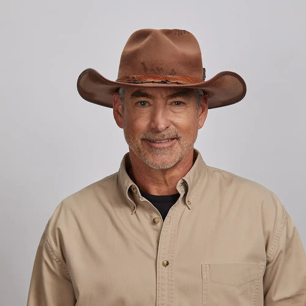 Duke | Mens Brown Felt Cowboy Hat