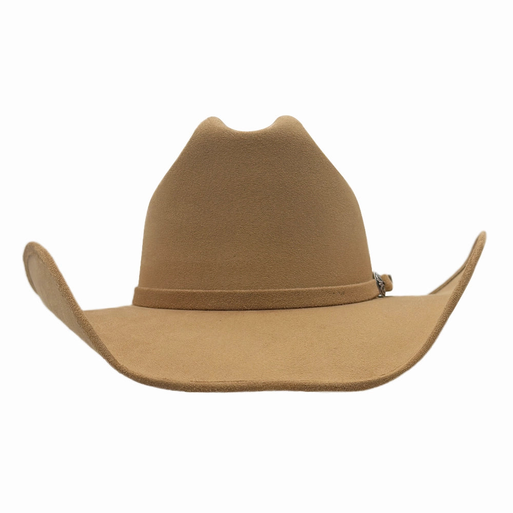 Dutch | Mens Camel Faux Suede Cattleman Crown Cowboy Hat  display picture 2