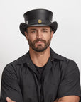 El Dorado Bullet | Mens Leather Top Hat with Bullet Hat Band