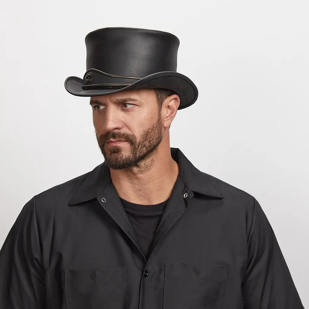 El Dorado Eye | Mens Leather Top Hat with Eye Hat Band