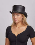 El Dorado SR2 | Womens Leather Top Hat with SR2 Hat Band