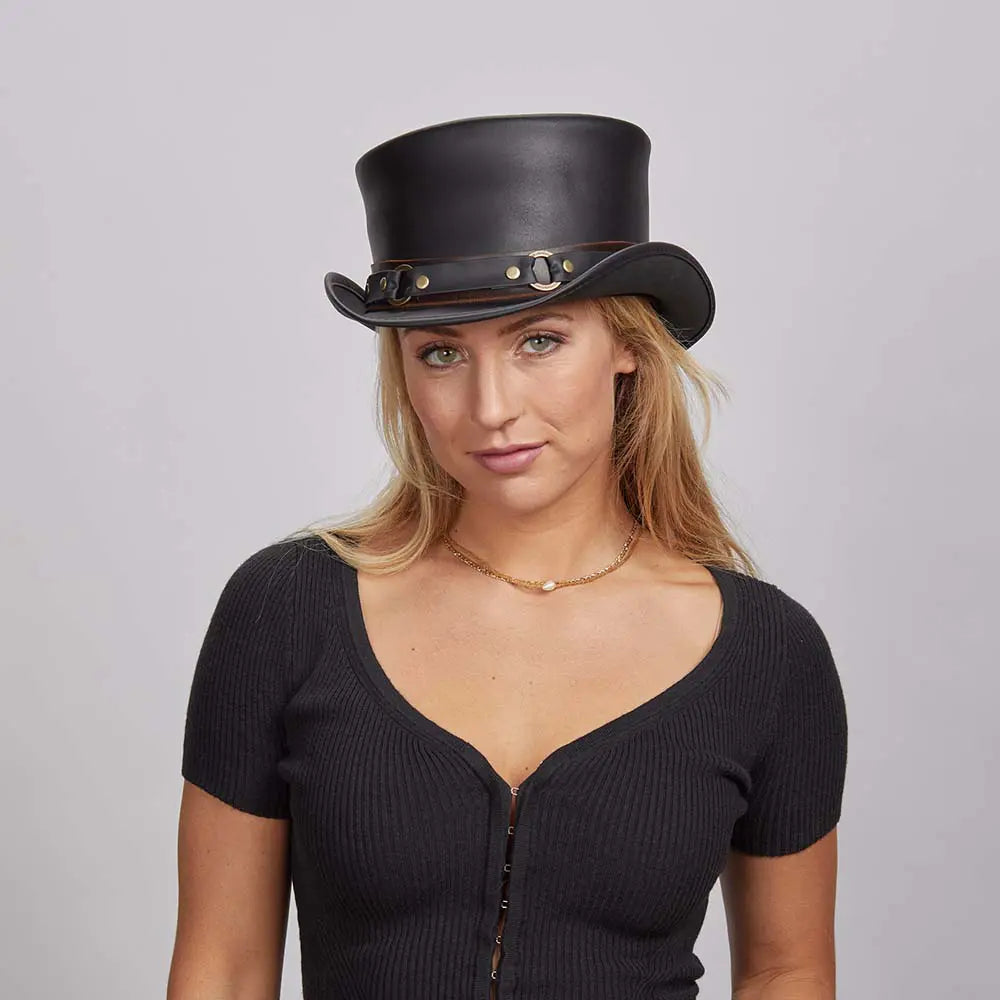 El Dorado | Womens Leather Top Hat with SR2 Hat Band