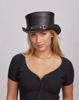 El Dorado SR2 | Womens Leather Top Hat with SR2 Hat Band