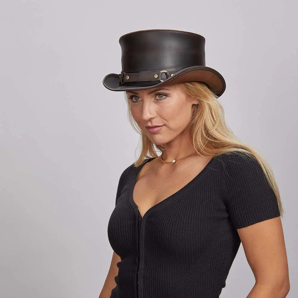 El Dorado SR2 | Womens Leather Top Hat with SR2 Hat Band