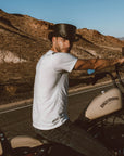 El Dorado SR2 | Mens Black Leather Top Hat with SR2 Hat Band
