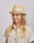 Elias | Womens Straw Fedora Hat