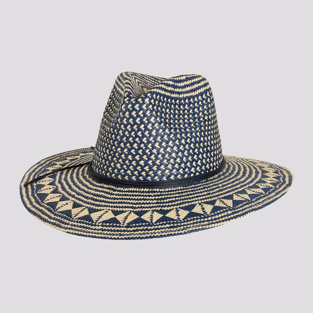 Two-Tone Straw Sun Hat Eppie | Mens Two Tone Toyo Straw Sun Hat – American Hat Makers main image 3