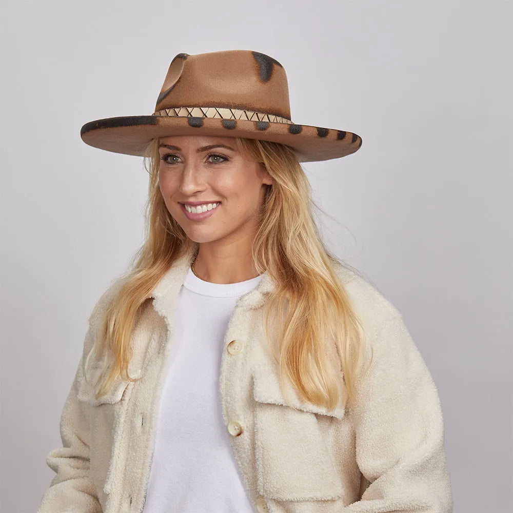 Etcher | Womens Wide Brim Felt Fedora Hat