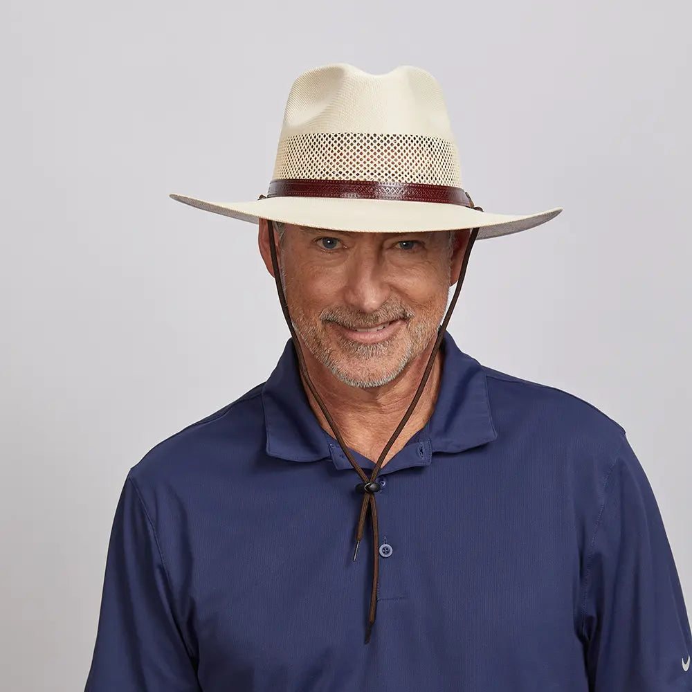 Florence Mens Wide Brim Firm Straw Sun Hat – American Hat Makers