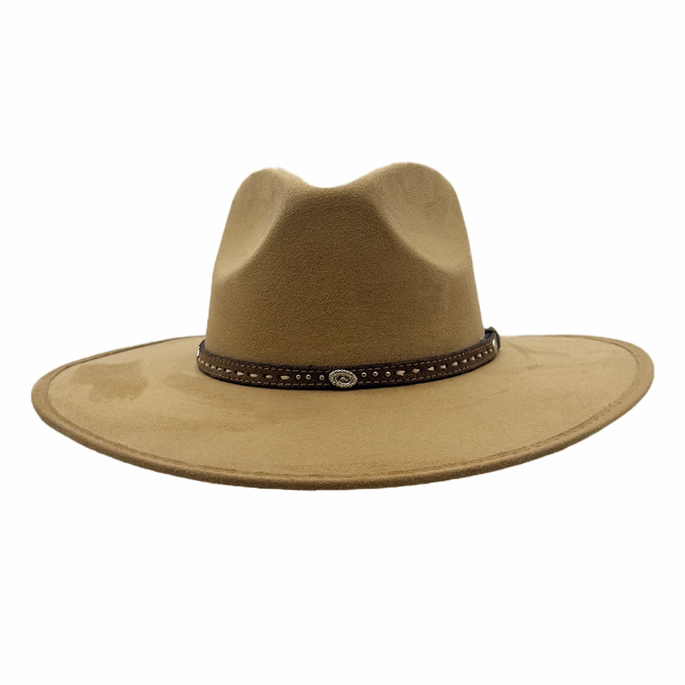 Granger | Mens Camel Faux Suede Rancher Fedora Hat – American Hat
