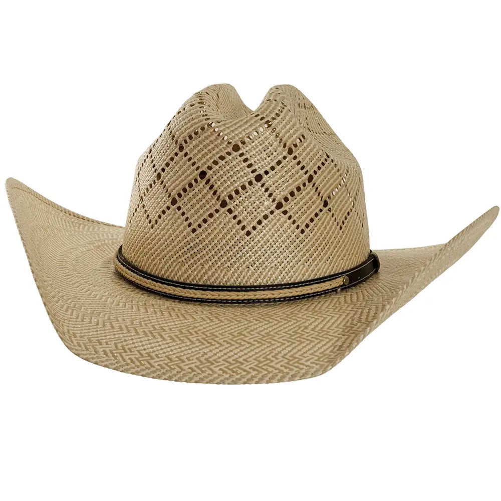 Gunman Men Straw Cowboy Hat Front View
