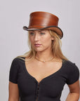 Hampton | Womens Leather Top Hat