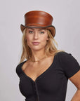 Hampton | Womens Leather Top Hat