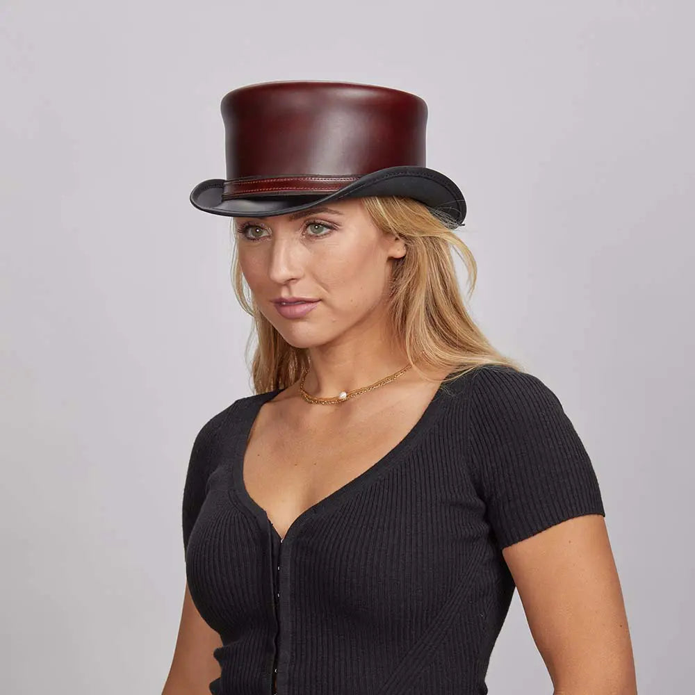 Hampton | Womens Leather Top Hat