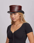 Hampton | Womens Leather Top Hat