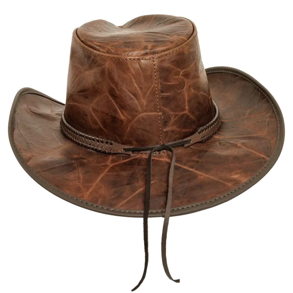 Harley Mens Brown Leather Cowboy Back View