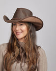 Hollywood | Womens Leather Cowgirl Hat