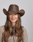 Hollywood | Womens Leather Cowgirl Hat