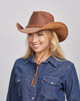 Hollywood | Womens Leather Cowgirl Hat