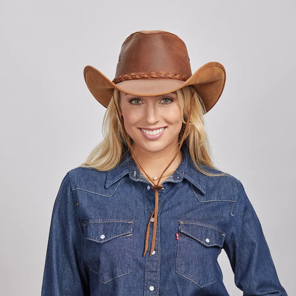 Hollywood | Womens Leather Cowgirl Hat