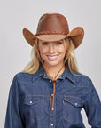Hollywood | Womens Leather Cowgirl Hat