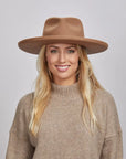 Hudson | Womens Pencil Rim Felt Fedora Hat