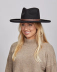 Hudson | Womens Pencil Rim Felt Fedora Hat