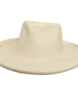 hudson white felt fedora front angled view