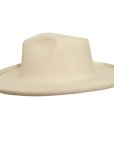 hudson white felt fedora side view