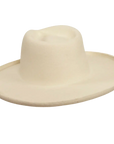 hudson white felt fedora back view