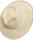 Womens Hudson White Felt Fedora Angled view