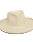 Womens Hudson White Felt Fedora Front view