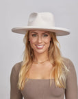 Hudson | Womens Pencil Rim Felt Fedora Hat