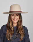 Josey | Womens Pencil Rim Open Crown Felt Fedora Hat