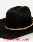Lariat Hat Band on a Black Hat