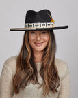 Lounge | Womens Black Pencil Rim Felt Hat