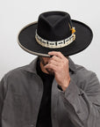 Lounge | Mens Black Pencil Rim Felt Hat