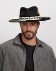Lounge | Mens Black Pencil Rim Felt Hat