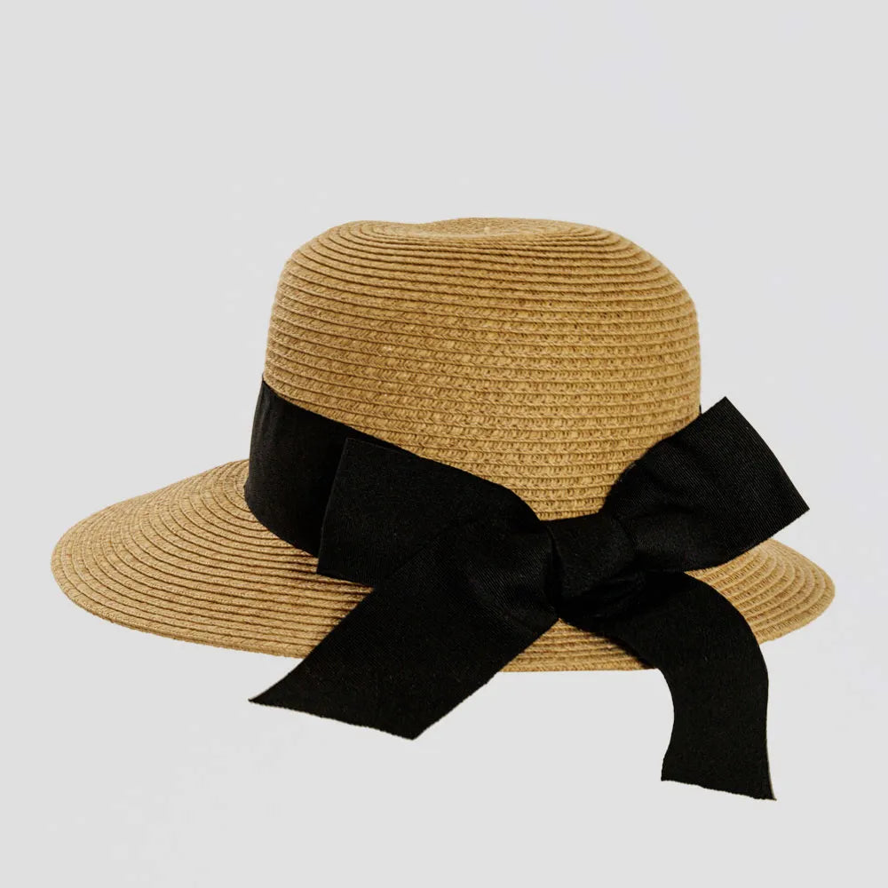 Lucie Toast Sun Straw Hat Back View