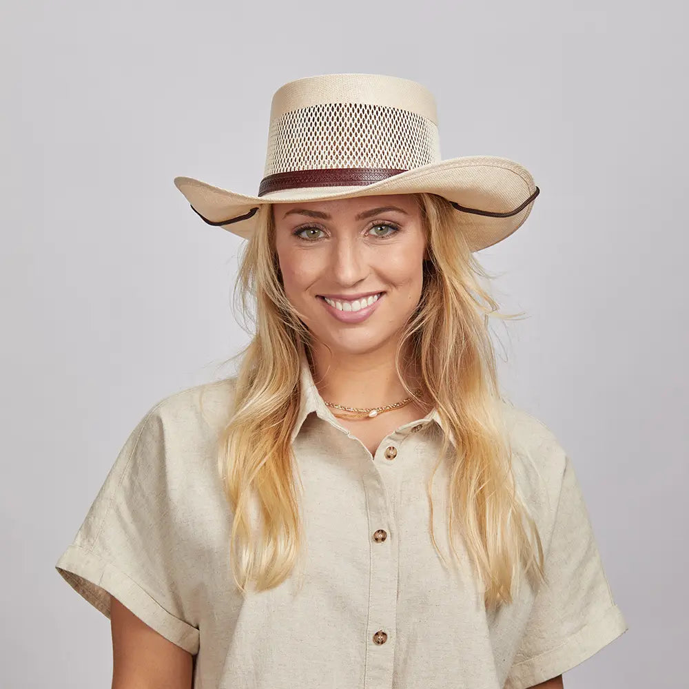 Madrid Womens Wide Brim Firm Straw Gambler Hat – American Hat Makers