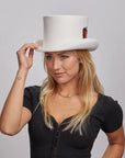 Majestic | Womens Wool Top Hat with Carriage Hat Band