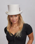 Majestic | Womens Wool Top Hat with Carriage Hat Band